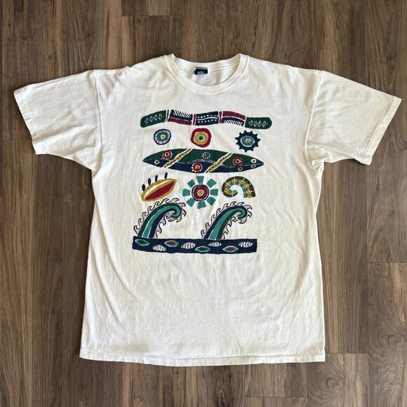 Vintage Gap Endless Lands T-Shirt Men's Size XL Nature Tribal Native Surf Art - Picture 1 of 8